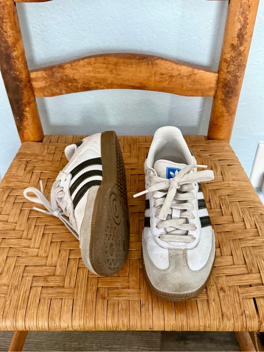 Adidas Samba Classic Sneakers in White and Black